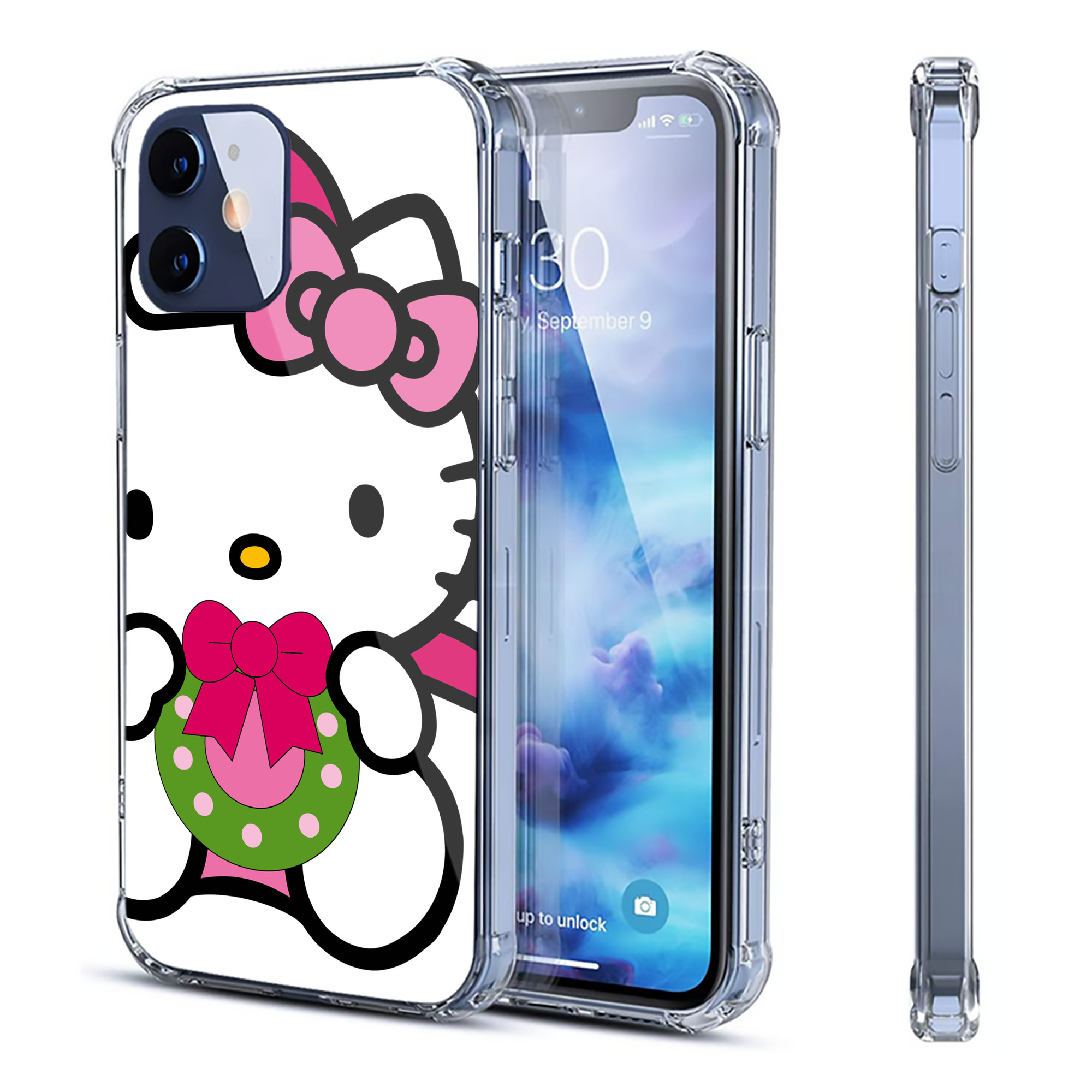 （画像用） Hello Kitty ハローキティ 【iPhone 12シリーズ対応】透明スマホケース（クリアソフトケース）